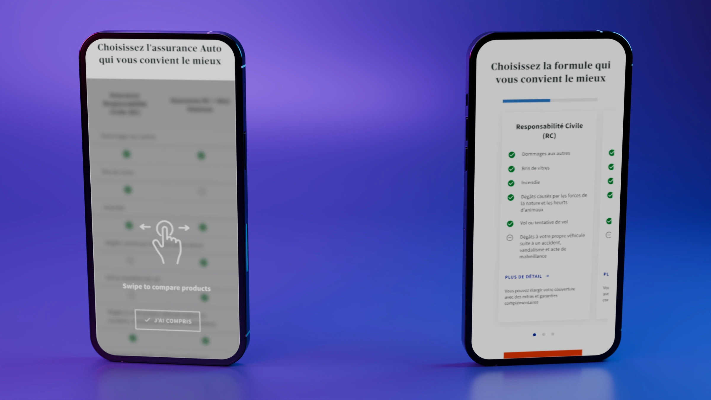AXA: Mobile Comparison Matrix